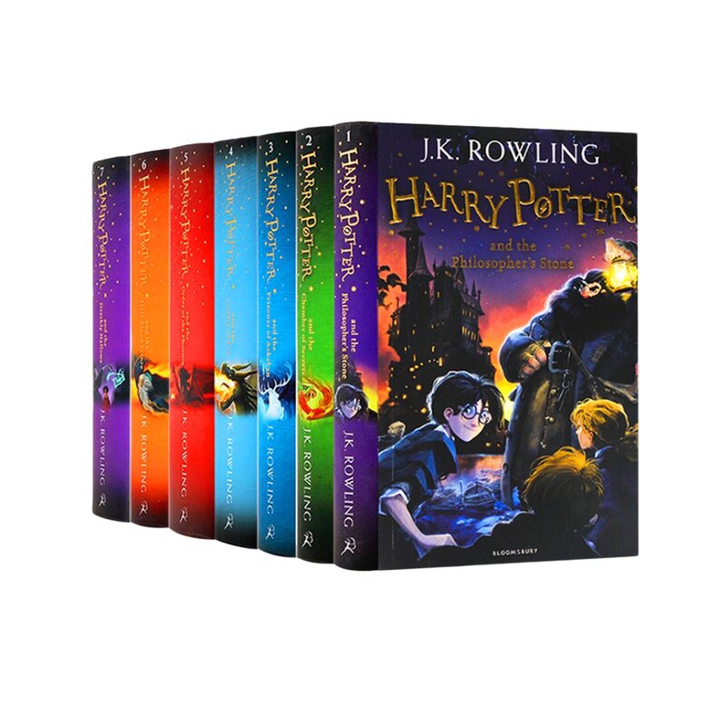 哈利波特英文原版书全套1-7册 harry potter 正版哈利波特与魔法石死亡圣器密室火焰杯 JK罗琳经典文学名著电影原著小说