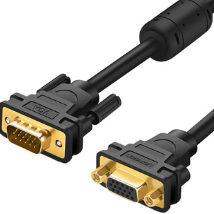 绿联vga延长线公对母电脑视频连接线3+6加长投影仪高清电视2/3米