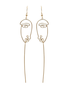 t公馆欧美个性人脸项链耳环项链