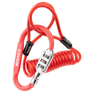 kovix摩托车头盔锁防盗锁电动车密码锁全盔锁通用固定便携钢丝绳