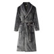 Pajamas men's bathrobe autumn and winter flannel thick beautiful spun