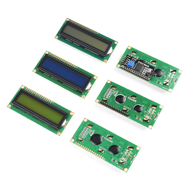 LCD1602A 12864液晶显示屏5V焊排针IIC/I2C模块蓝黄绿灰黄屏3.3V