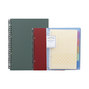 日本kokuyo国誉一米新纯系列超薄活页本复古风线圈本进口原纸笔记本日记本可换活页记事本子A5/B5轻薄笔记本