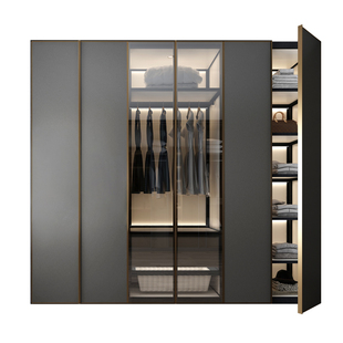 法迪奥全屋订制衣柜定制衣橱柜子卧室整体大衣柜简约对开门轻奢