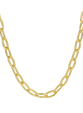 Twinell粗麻花百搭锁骨素链女