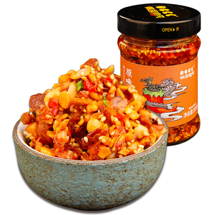 河南濮阳特产桃园建民原味耗辣椒酱花生夹馍拌面辣子酱下饭菜微辣