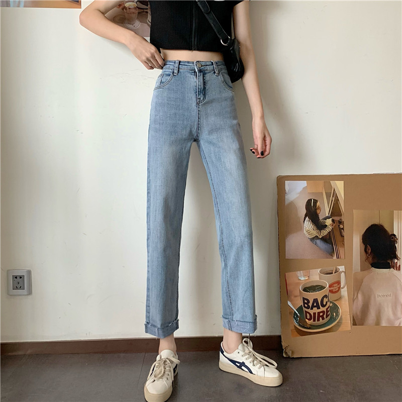 超火cec裤子女夏季新款小个子高腰浅色牛仔裤薄款宽松九分直筒裤|msdalam kategori mod main/animasi/Zhou Bian/cos/permainan papan, kostum cosplay/props/perkhidmatan, Wanita Cosplay - dari Buy2taobao.com untuk memberikan perkhidmatan ejen Taobao profesional membeli