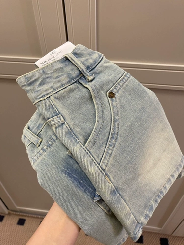 Светлая ретро летняя джинсовая юбка, мини-юбка, штаны, А-силуэт