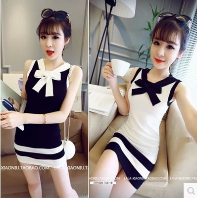 2021 summer new ice bandage slim knit dress