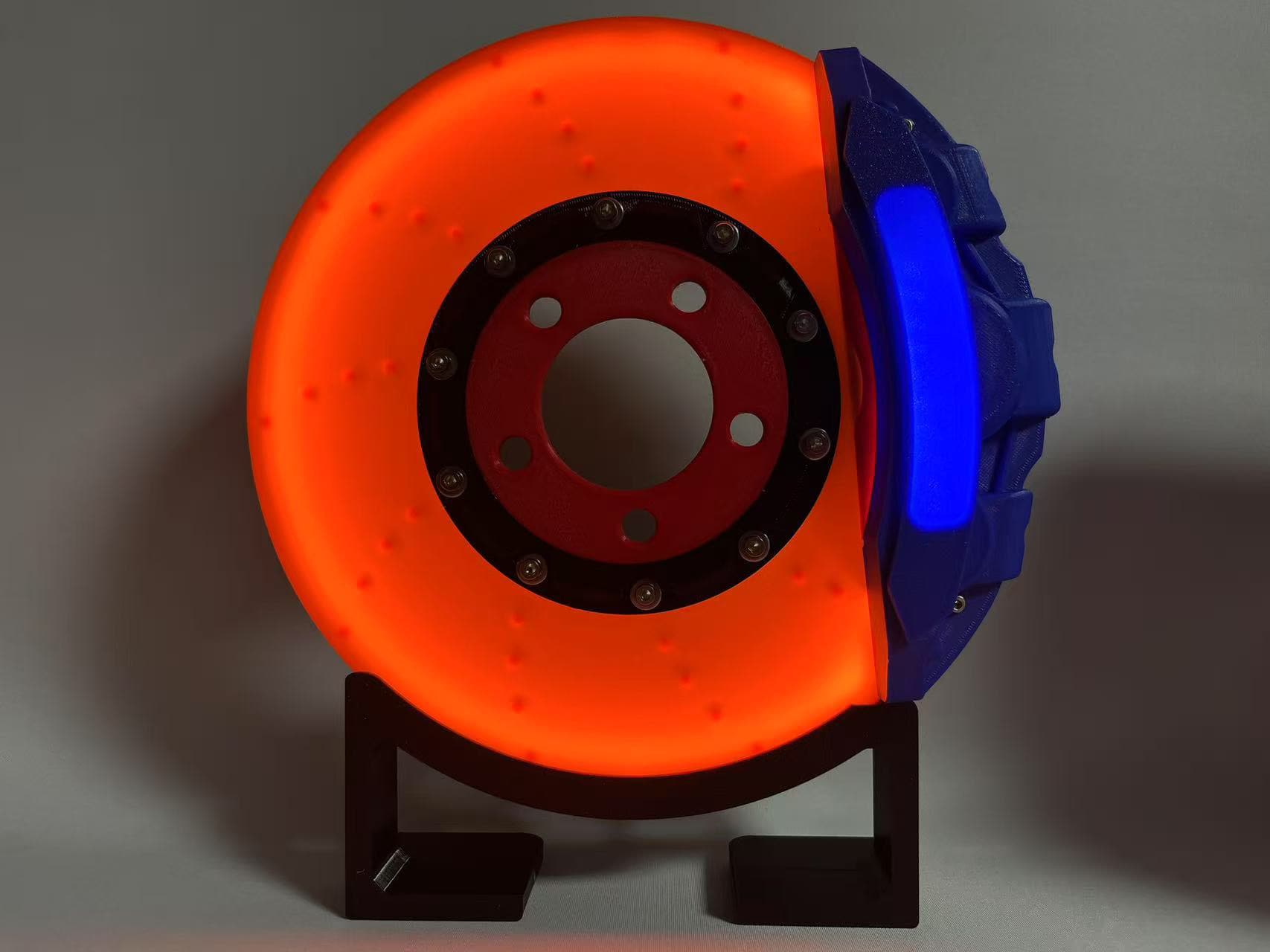 thumbnail for 3D printed brake disc light luminous caliper logo can be customized creative desktop wall mounted led rechargeable ambient light
