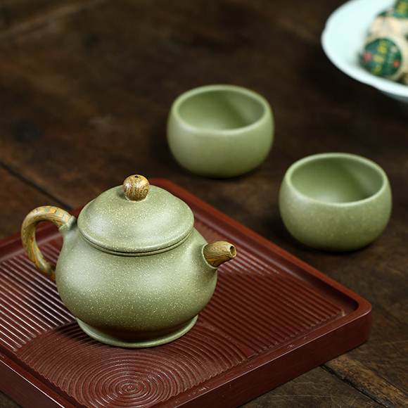 匠心手制--豆青砂潘壺（壹壺兩杯套裝）在類目 衆籌, 設計中 - 來自Buy2taobao.com提供專業的淘寶代購服務