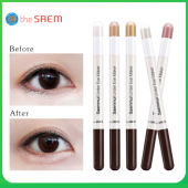 The Saem得鲜双头眼影笔卧蚕笔珠光高光棒提亮持久眼妆不晕染女