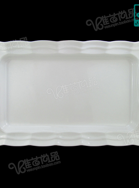 速发嘉宝B店烤乳猪盘托白色密胺盘子 24寸超大号长方形 盘大菜盘
