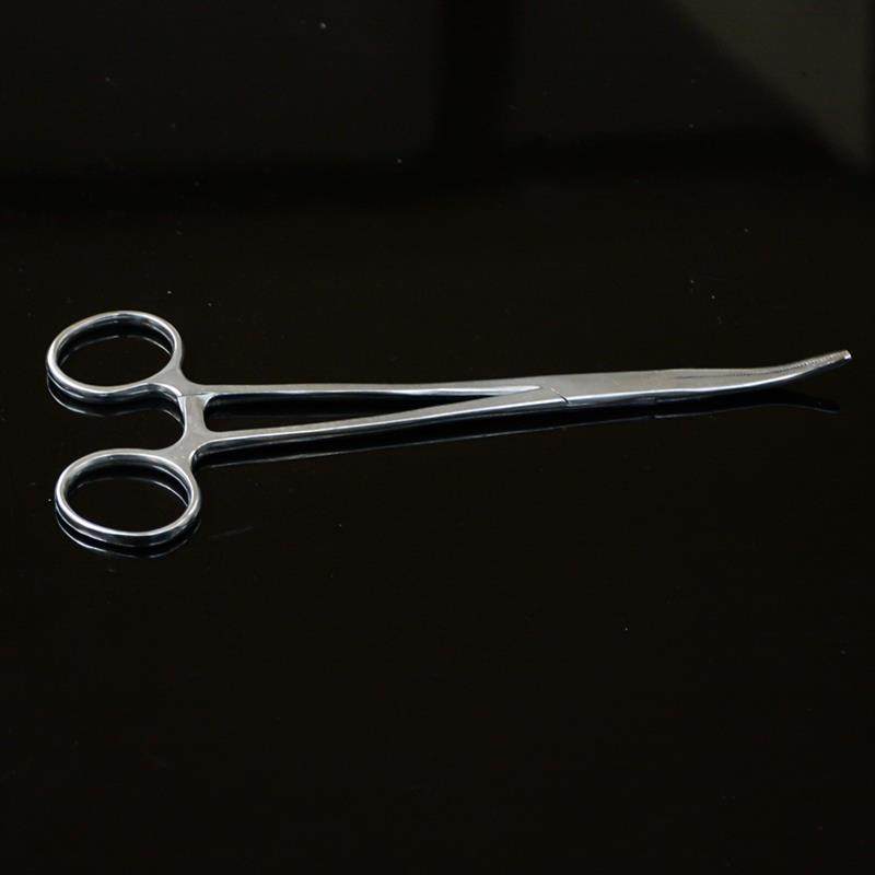 新粗型弯嘴止血钳钓鱼持针器摘鱼钩钳子j不锈钢绑鱼钩专用大号弯