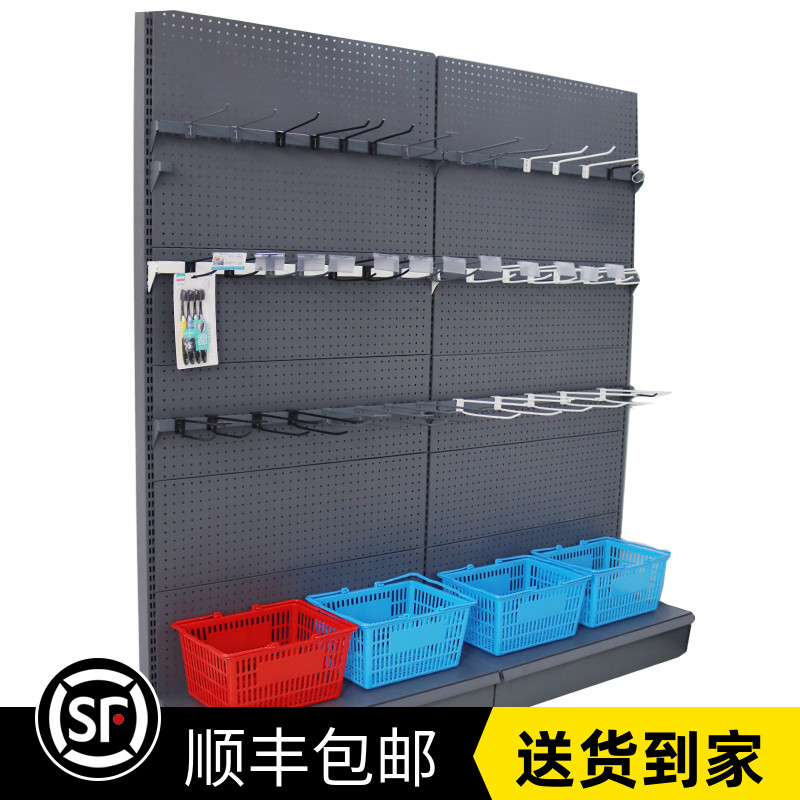 超市货架展示柜背孔洞洞板小饰品零食孔钩L手机配件壳文具展会样
