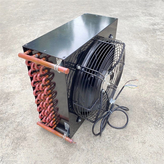 铜管冷凝风冷凝器器冷机冷冷柜实验箱冷库制o冷水组铝翅片散热器