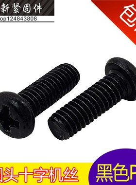 速发黑色圆头十字螺0PM电子螺丝半圆.机螺钉 M2头5*-4-5-18-丝mm