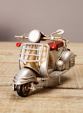 速发铁制工艺品小摩奶车文艺摆件西餐厅馆啡咖托茶店摆设创意软装