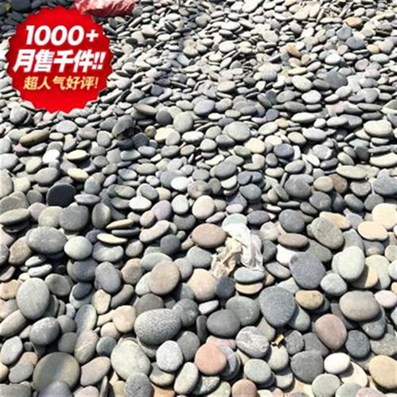 然鹅卵石扁石头铺路石子园艺鱼b缸石头雨花石鹅暖石压y泡菜石片