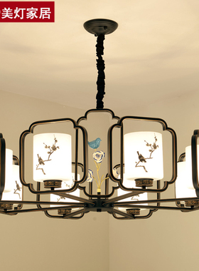 新中式吊灯客厅LEmD灯具复古禅意中国风茶楼书房酒店大厅餐厅灯具