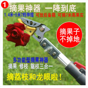 伸缩高空摘果器摘果剪刀高枝剪修H枝剪刀家用采果枇杷荔枝龙 新款