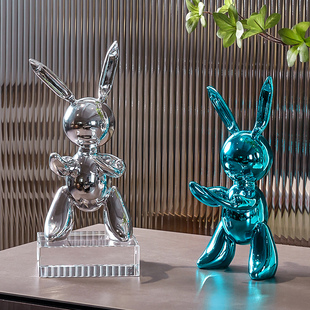 速发创意术酷兔摆件客厅潮关电视柜艺玄摆设简约家居软装饰品