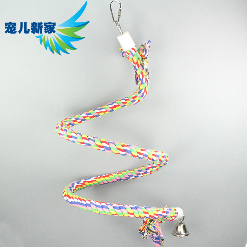 速发鹦鹉攀爬绳啃 鹦鹉玩千 子咬 玩具秋具吊环 玄凤鸟玩具灰鹦鹉