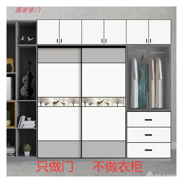 定做衣柜门推拉门北欧现代简约推拉滑移门定制移门推拉门图片