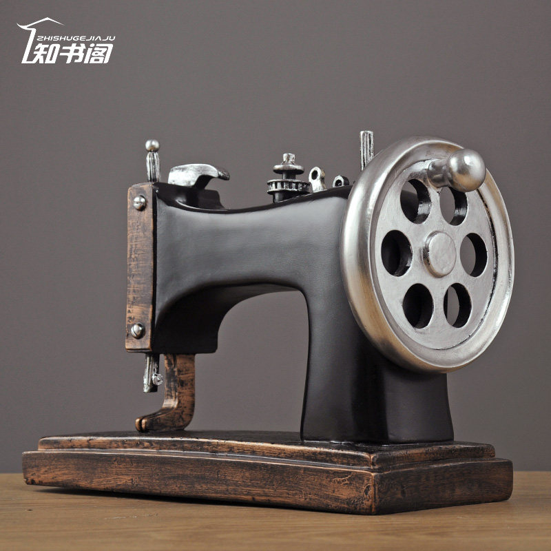 创意怀旧缝纫机模型 复古装饰品小摆件 杂货铺服装店橱窗道具美式,家居饰品,装饰摆件,淘宝优惠券,粉丝福利购,淘宝优惠卷