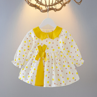 女宝宝连衣裙春秋长袖婴儿公主裙纯棉春装0-1-2-3岁女童裙子夏装4