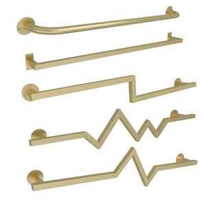 女装服装店展示架上墙壁挂式挂衣架衣服架金色墙上展示架正挂杆子