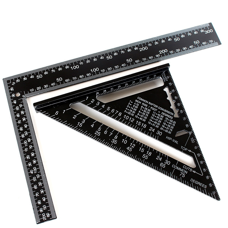 不锈钢角尺直角三角尺钢拐尺加厚加长大号多功能方尺90度木工工具