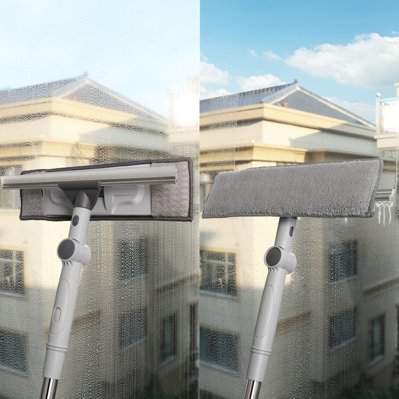 高层擦玻璃工具伸缩杆擦窗户神器洗玻璃清洁工具玻璃擦刮一体家用