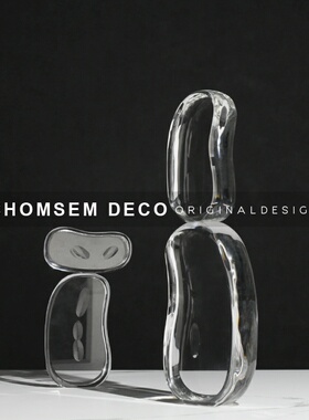 现代简约售楼处水晶摆件样板房间家居客厅电视柜玄关桌Y面软装饰