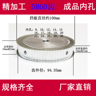 槽步16 型 速发齿m605 内孔8 同宽带轮 轮 两面平