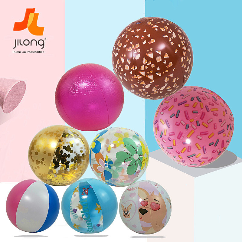 速发沙滩球儿童充游戏水泳沙滩游球池玩具水上气泳球透明水球成人