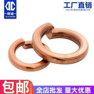 紫M6 速发铜弹垫弹簧垫圈青铜弹簧垫片 M45M M8M10M12 铜华司GB