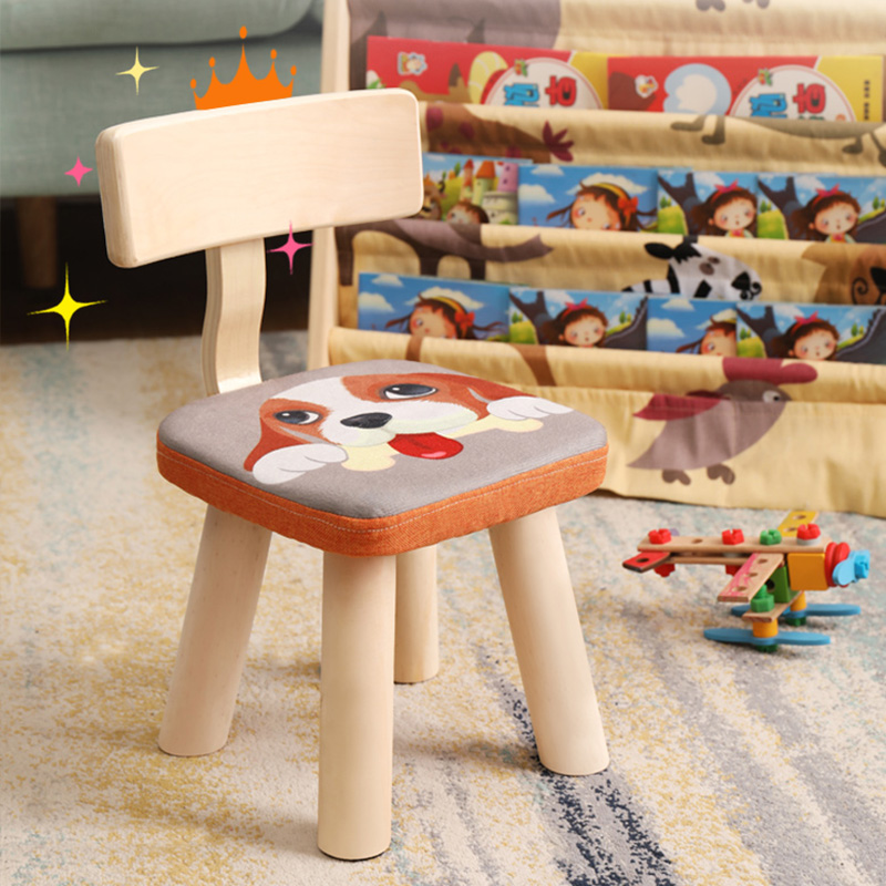 速发儿童小凳子靠背矮小椅子创意宝实木方凳简约家用全宝凳凳木凳