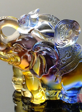 极速吉祥如意象闺蜜搬新家入x宅暖房礼物乔迁财象高升琉璃大象摆