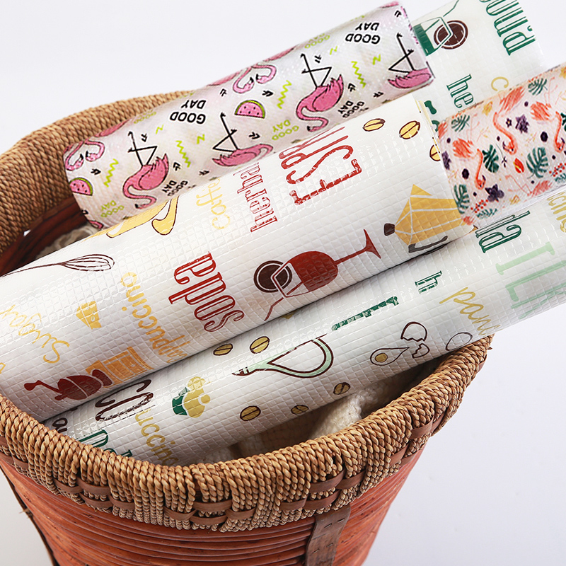 速发抽屉垫印柜厨柜垫纸衣柜垫鞋柜防尘橱房花子防水防油贴纸防潮