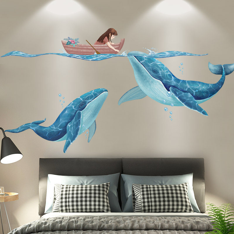 速发卧室装饰客厅纸头背景墙贴画电视机纸面贴墙房间布置墙床壁纸