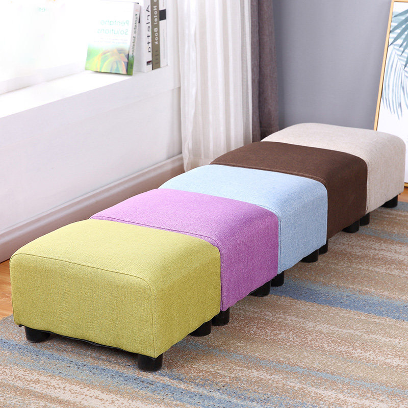 速发小艺脚凳沙发凳子时尚美甲凳方凳子家用凳板凳创意换鞋凳矮布