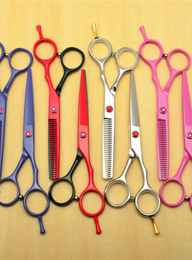 速发l刘go 5银5寸黑色.色紫色o海剪刀平剪牙剪理发剪美发剪刀