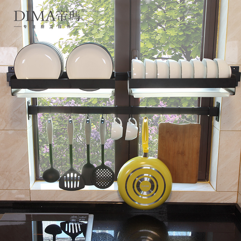厨房窗台置物架窄款壁挂式免打孔窗户水槽沥水碗碟架用品收纳挂架