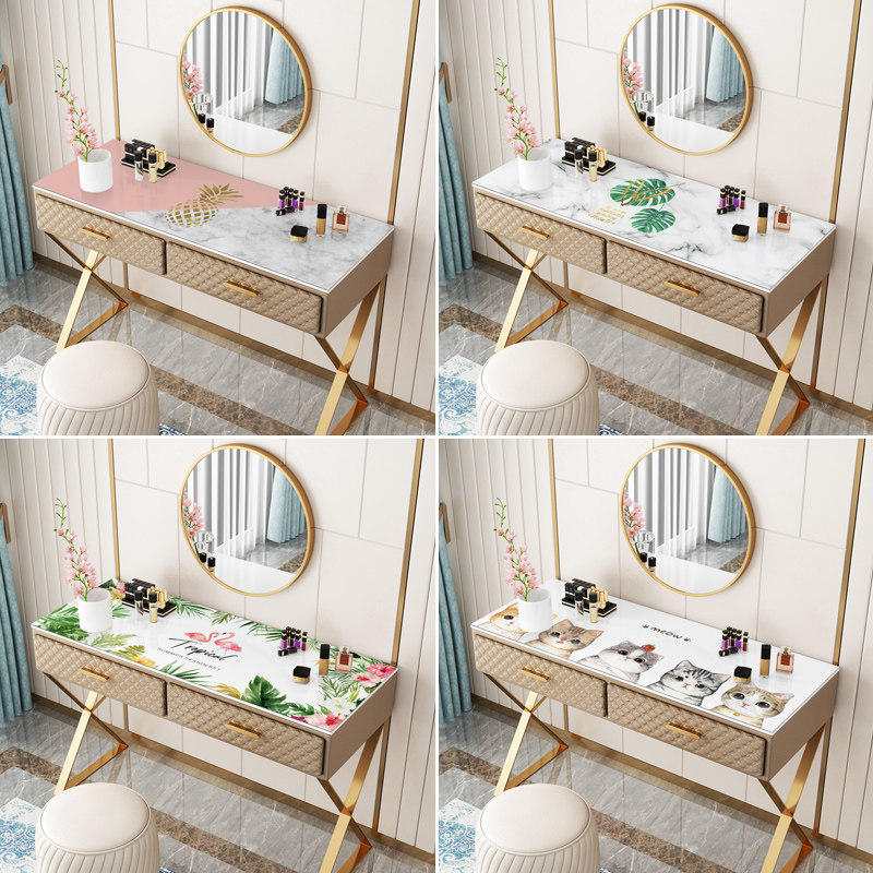 化妆台桌布网红ins风梳妆台软玻璃餐桌垫pvc防水防油免洗电视柜布,居家布艺,桌布,淘宝优惠券,粉丝福利购,淘宝优惠卷