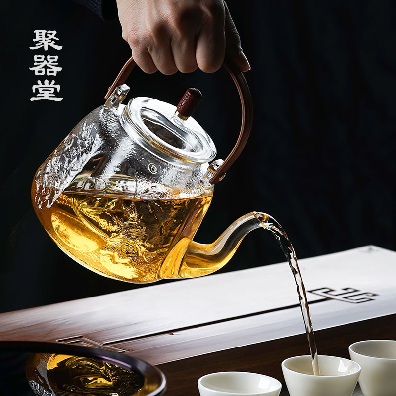 耐热玻璃烧水壶蒸煮茶壶两用电陶炉专用蒸气茶壶煮茶Y器耐高温单