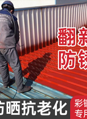彩钢瓦翻新专用漆j 户外金属屋顶厂房c02防水防腐油漆防锈漆免除