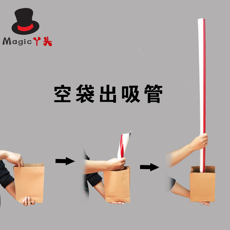 现货速发舞台魔术道具 闪电大吸管 空袋出大吸管 魔术道具 1.25米