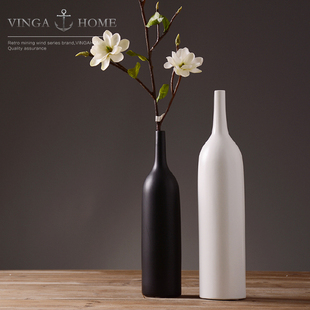 速发花品摆摆客厅创意花瓶件件陶瓷花瓶插花瓶家居装饰瓶白色花瓶