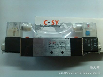 SY4V230C-08申一气动C.SY电磁阀VALVE三位五通AC220V中封停止DC24